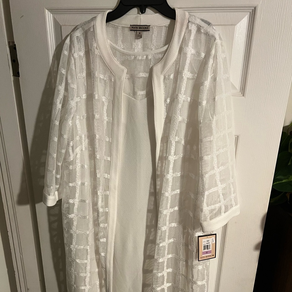 Size 18 New White Dress with Jacket